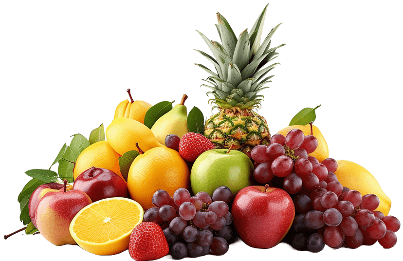 Fresh organic fruits and vegetables